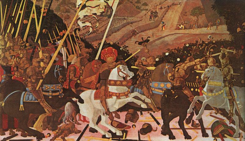 Paolo Ucello Niccolo Mauruzi da Tolentino at The Battle of San Romano oil painting image